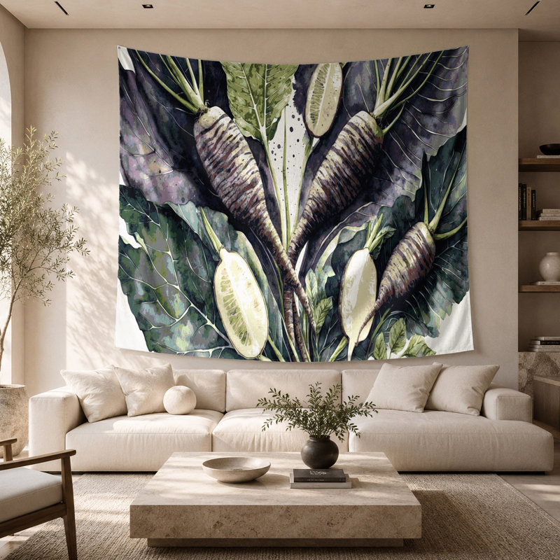 Tapisserie murale de légumes Taro Root, 26 po x 36 po