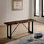 Banc 1 pièce en métal de style industriel avec pieds en U imitant la chaîne