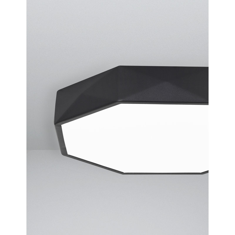 Acrylic LED Flush Mount, Black