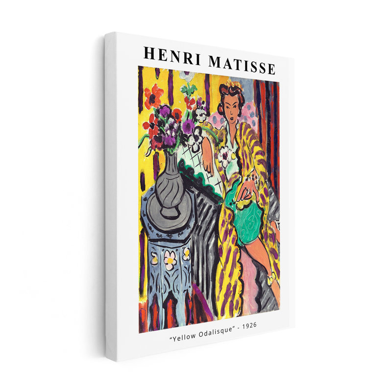 Henri Matisse - Odalisque jaune, Sans cadre, Canevas, H 12 po x l 16 po
