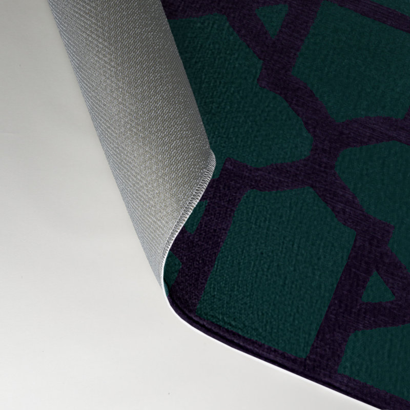 Tapis bleu intérieur et extérieur Trellis, Rectangle 5 pi x 7 pi