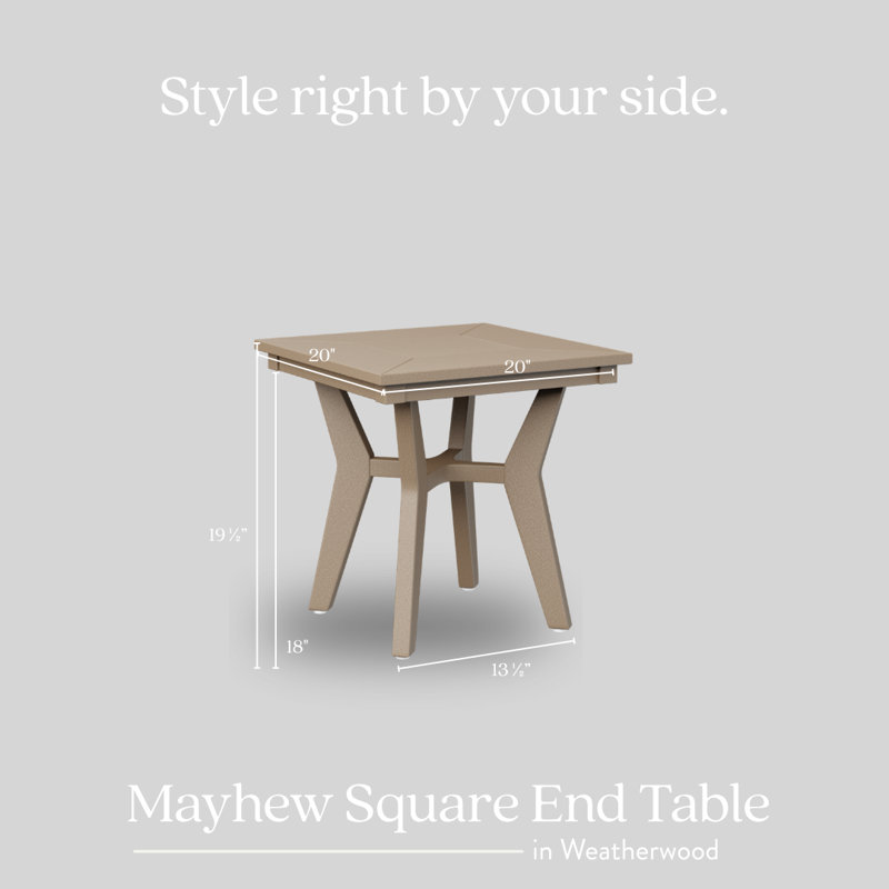 Berlin Gardens Mayhew Square End Table, Kiwi Green