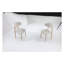 Table tulipe ronde 24 po blanche - luxe léger avec piédestal en métal, petit espace-18166941-18166943