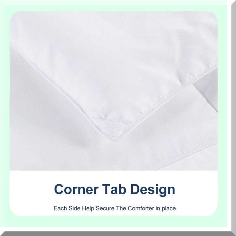 Luxury Cloud Comforter | Lightweight Down Alternative Duvet Insert | Soft & Breathable Quilted White Comforter | Hotel Collection with Corner Taps & Box Stitched Design | 68"x90"