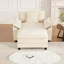 Canapé Cloud à siège simple (repose-pieds non inclus), tissu chenille respirant, beige