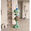 Grande figurine de sol de dessin animé avec plateau de service, statue décorative en résine, table d'appoint originale pour salon et entrée