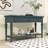 Tolgahan Retro Wooden Console Table with Storage Drawers and Shelf for Living Room-172364666