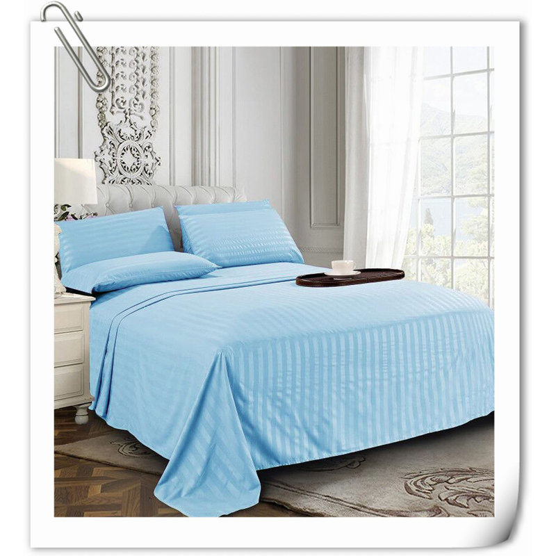 Ensemble de courtepointe en microfibre / polyester Quilts, Bleu turquoise rayé