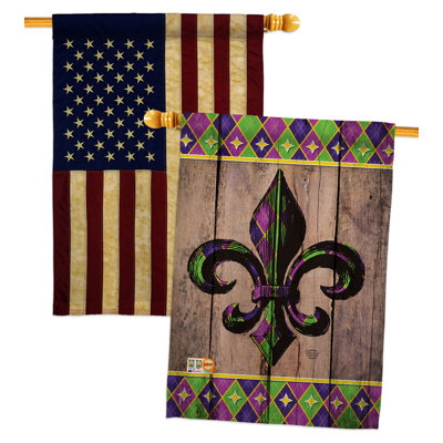 Double Sided 40'' H x 28'' W Polyester House Flag