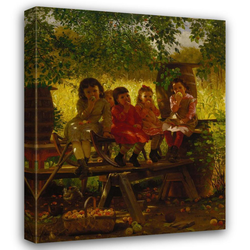 "The Cider Mill" par John George Brown - Art mural sur toile tendue avec châssis, H 48 po x l 33 po