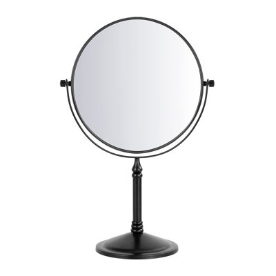 Makeup Mirror 10x Magnification Vanity Mirror Tabletop Two-Sided Swivel, (Matte Black)