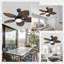 Ventilateur de plafond 5 pales 44/52 po Palm Tropical-846814609-846814611