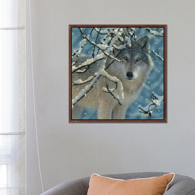Broken Silence - Grey Wolf, Square by Collin Bogle - Print on Canvas