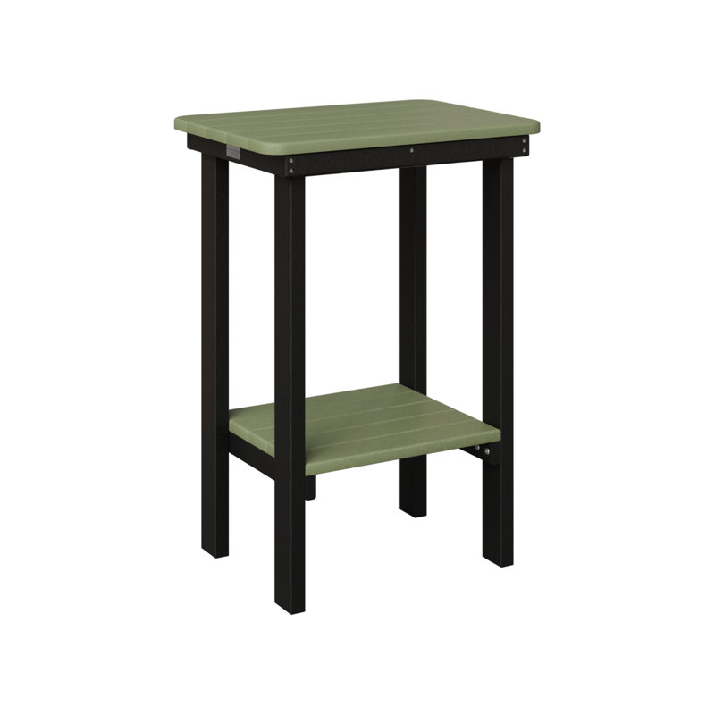 Berlin Gardens Rectangular End Counter Table, Black, Sage