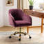 Chaise de travail en velours Adan-851993441