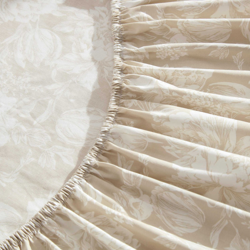 Ensemble de draps en percale de coton Percale Novelty Laura Ashley, Ensemble de draps pour lit simple avec une taie d'