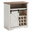 Armoire de rangement rustique avec porte de grange coulissante et tablette à vin, solide et imperméable pour atelier de physique