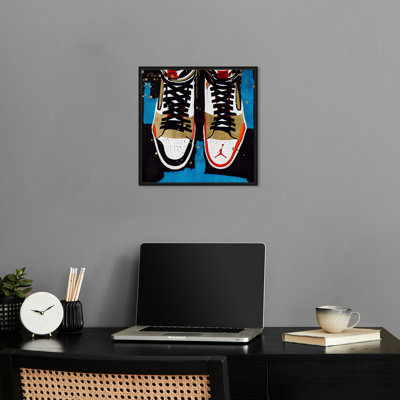Top Down Sneakers Modern Sneaker Art Prints Wall Art by Notoriart