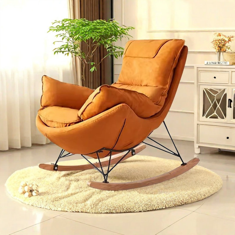 Chaise berçante en tissu Light Luxury Technology, Orange