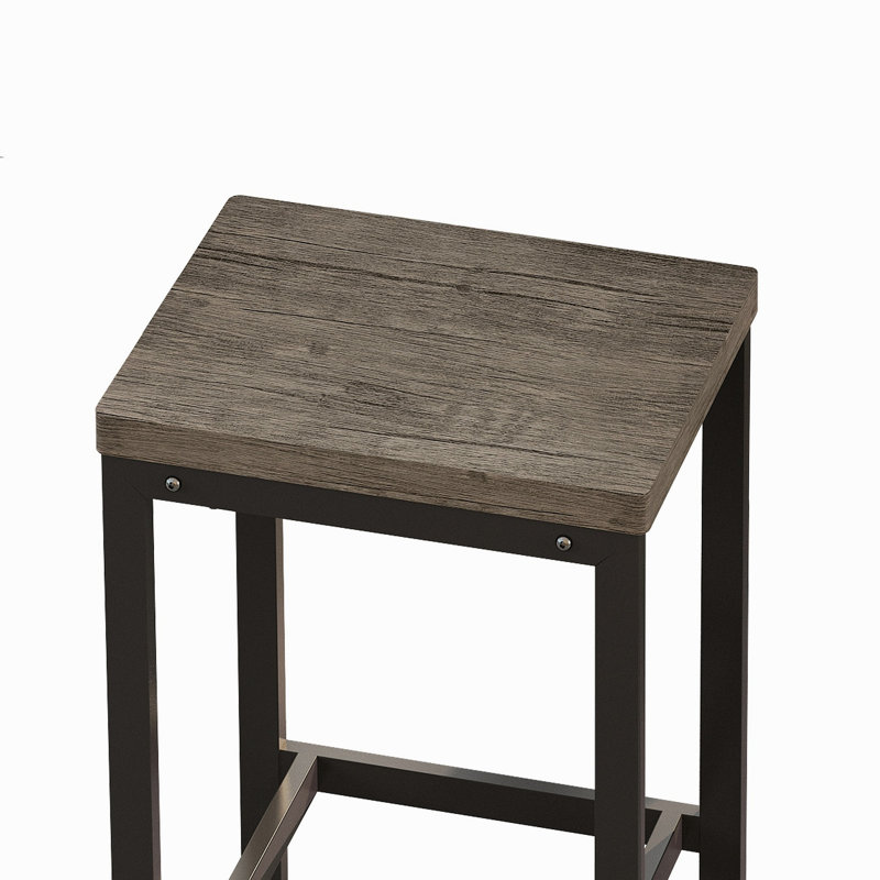 Table de salle à manger de cuisine moderne, table de pub, ensemble de table de salle à manger longue avec 3 tabourets, gris facile à assembler (même SKU: W75753849)