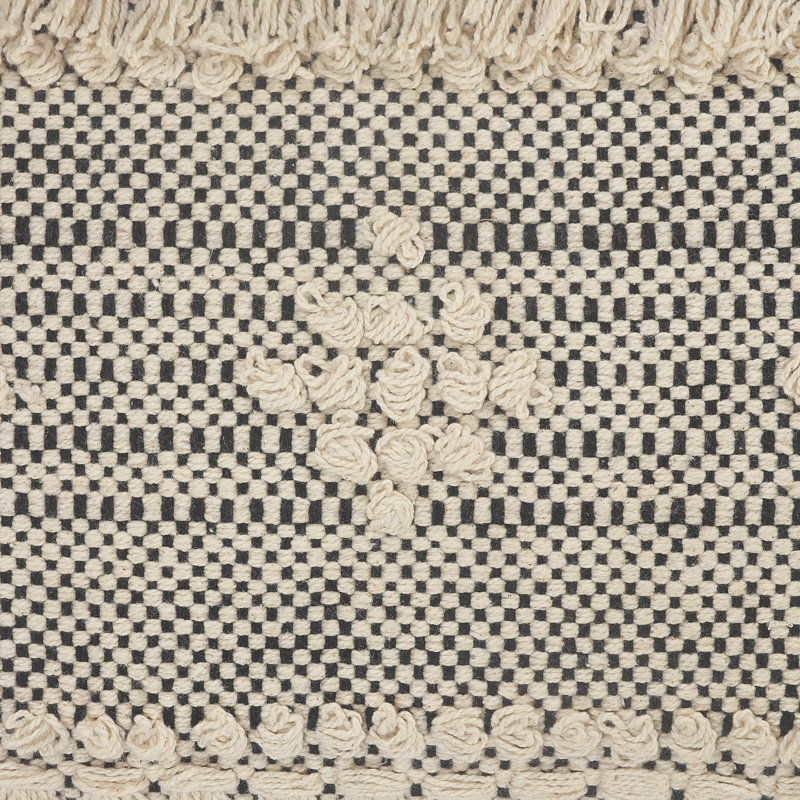 Housse de coussin rectangulaire en coton tissé à la main Rectangle
