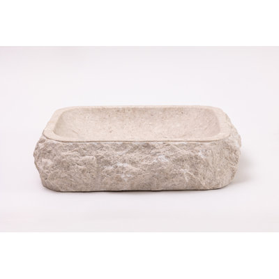 Natural Stone Vessel Bathroom Sink Rectangular Rocca Ojinaga Marble
