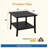 Square Metal Outdoor Side Table, 2-Tier All-Weather Patio End Table-2135499861