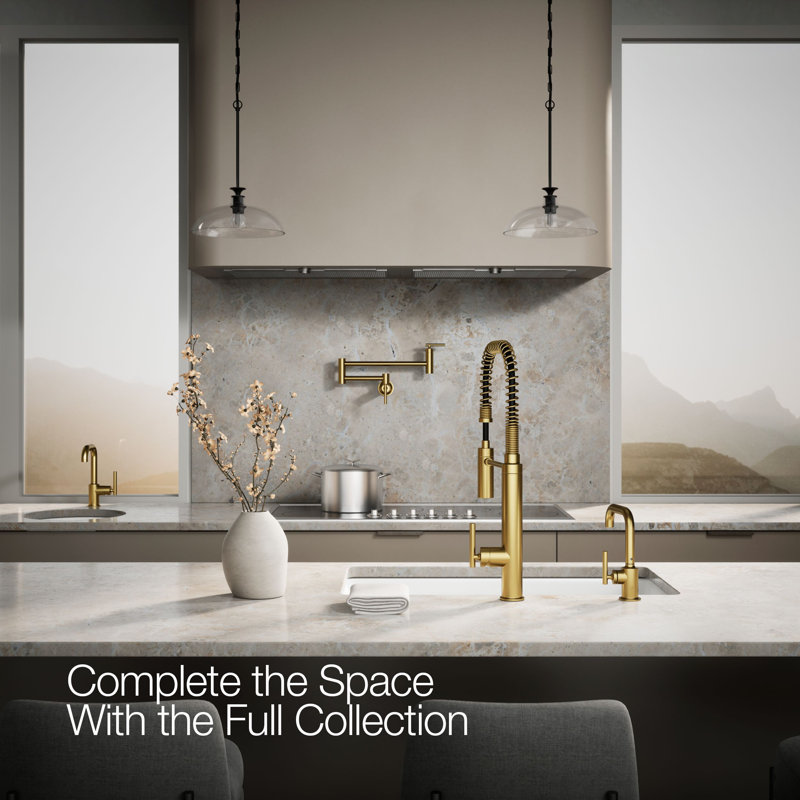 Purist Beverage Faucet, Vibrant Brushed Moderne Brass