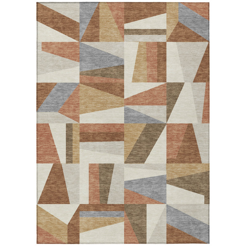 Machine Washable Indoor/Outdoor Chantille ACN2327 Geometric Rug, Rectangle 3' x 5'