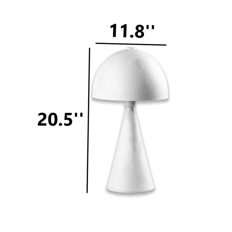 Lampe de table en métal, Blanc, Blanc