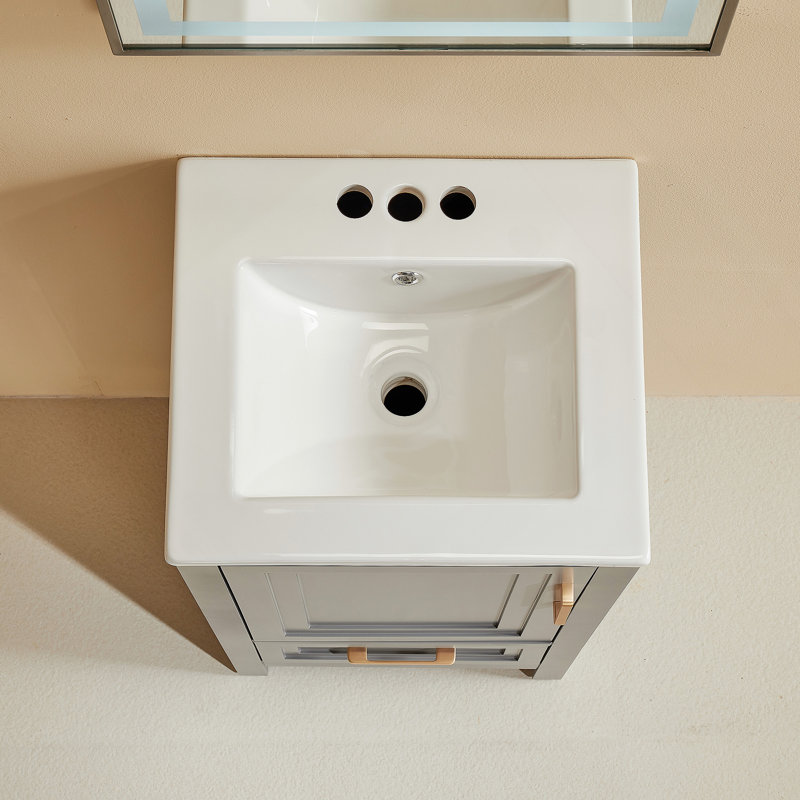 Meuble-lavabo autoportant simple avec tiroir