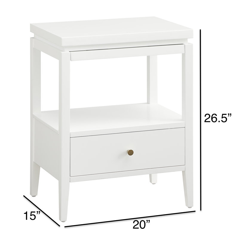 Lovell 1-Drawer Nightstand - Set Of 2, White
