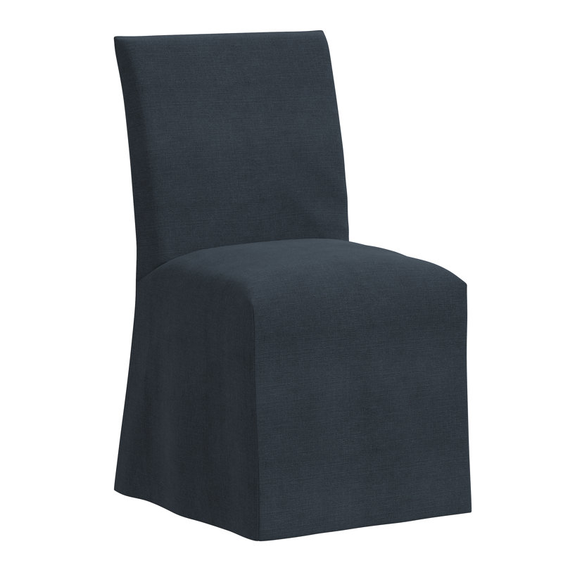 Chaise parsons en coton Armstrong, Lin bleu marine classique