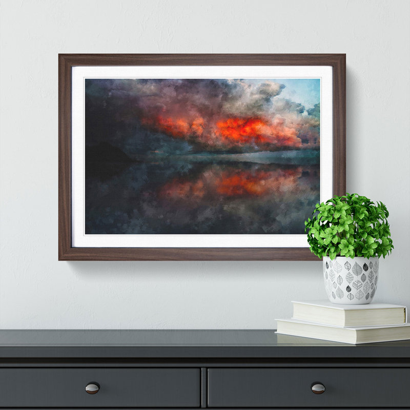 Storm Approaching - Picture Frame Graphic Art Print, Walnut Framed, 62cm H x 87cm W x 2cm D