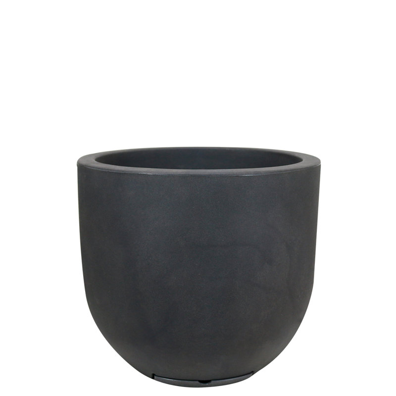 Petar ECOBO19.7 inches Eco Friendly Round Pot Planter, Decora Indoor Outdoor use Four season Use, Dark Gray