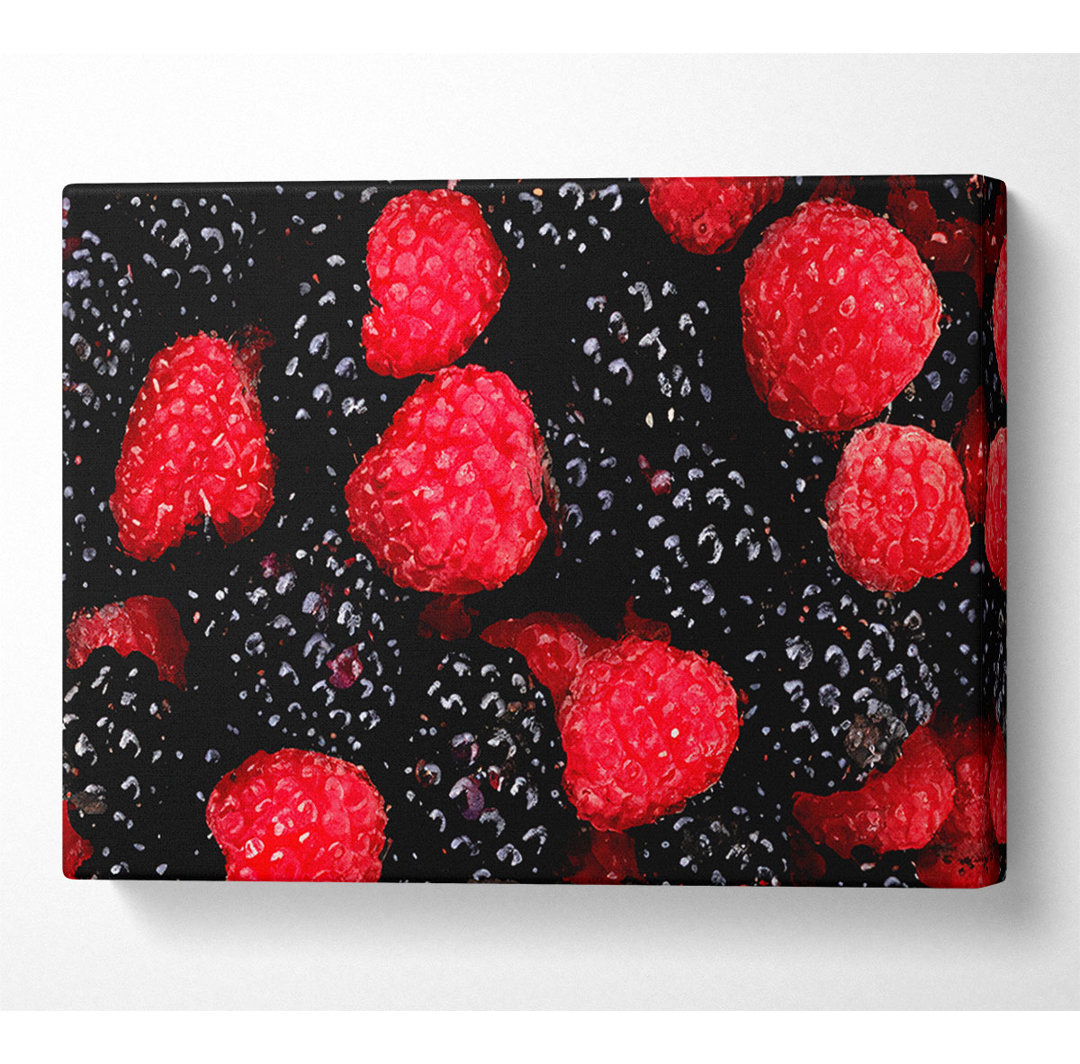 Himbeeren und Brombeeren - Kunstdrucke auf Leinwand