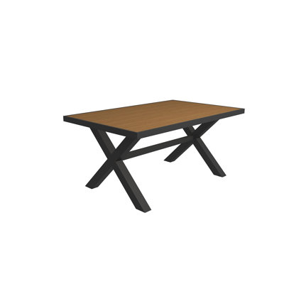 Table barbecue 63 po en teck péruvien en aluminium et poly