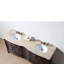Meuble-lavabo double autoportant de 72 po avec plateau en marbre Shamikka