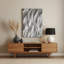 Art mural en métal gris clair DiagonalStripes-1422452530