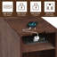 Table de bout avec rangement et prises intégrées pour le salon, table de chevet à 3 tiroirs pour la chambre à coucher, bureau-499632049