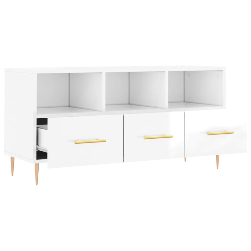 Stauton TV Stand for TVs up to 43", High Gloss White