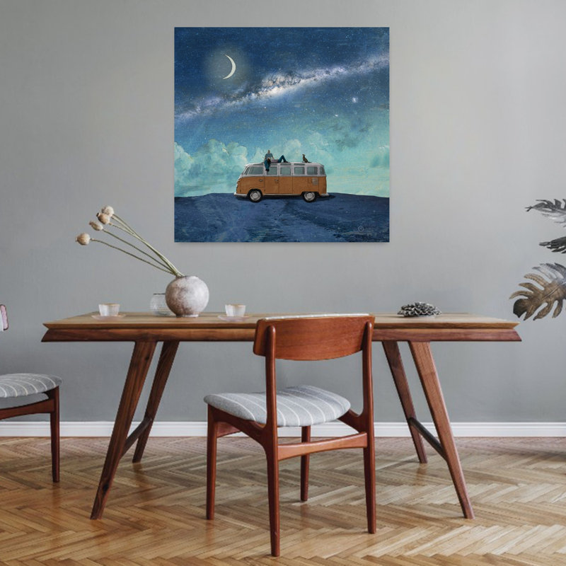 Stargazing, paysage abstrait contemporain, art naturel, H 32 po x l 32 po