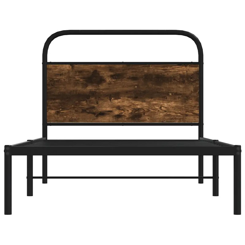 Alesiram Bed, Smoked Oak, Single (3')