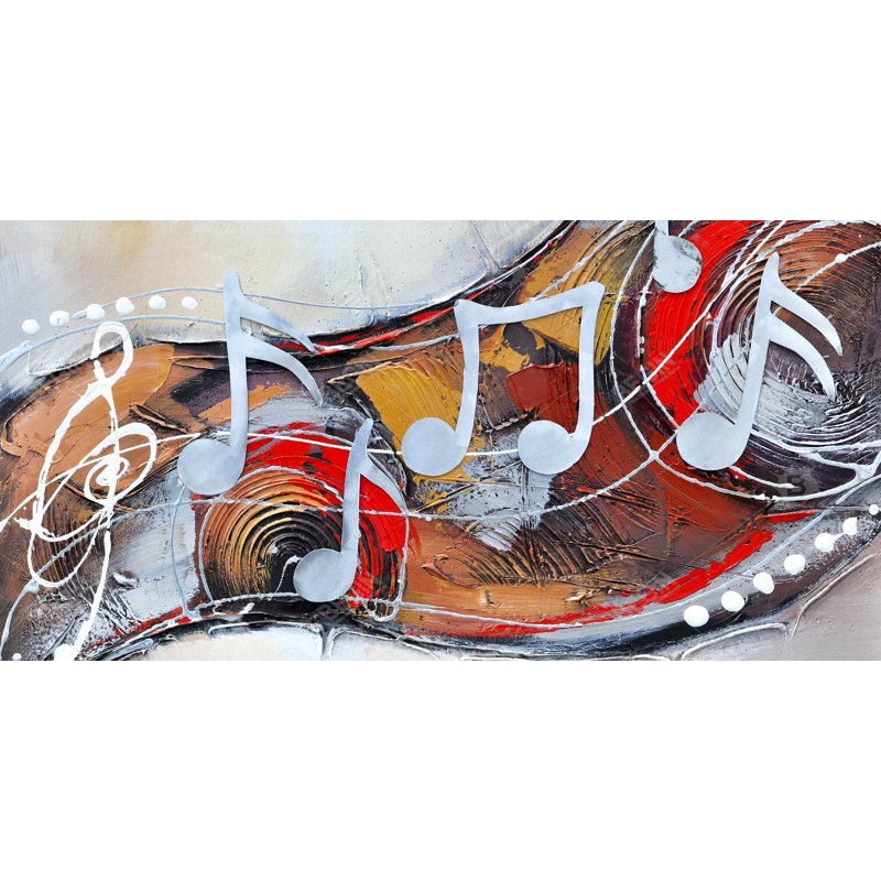 Abstrait Serenade - décor de toile de salon contemporain, H 48 po x l 24 po