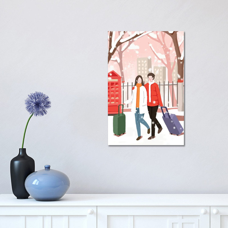 Winter Cold Going Home - Wrapped Canvas Print, 30.48 cm H x 45.72 cm W