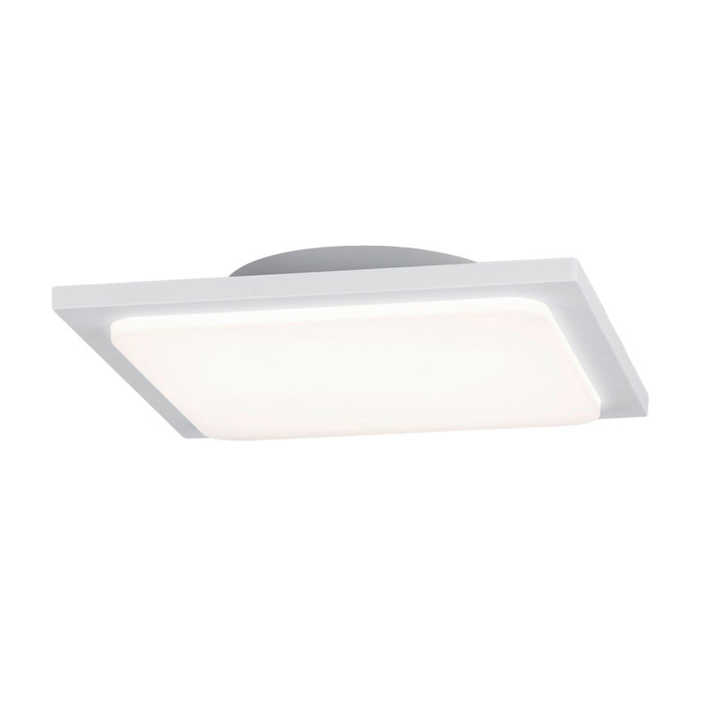 Plafonnier encastré carré simple 10 po 1 lumière Adame, Blanc
