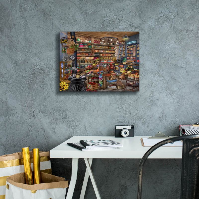 Art mural sur toile Lark Manor ™ «Mom N Pops» par Bigelow, H 12 po x l 16 po x P 0,75 po