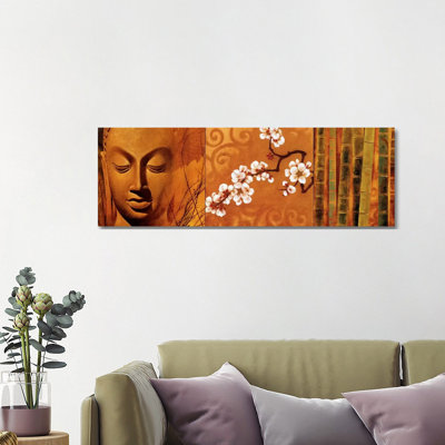 Buddha Panel I by Keith Mallett - Wrapped Canvas Panoramic Print