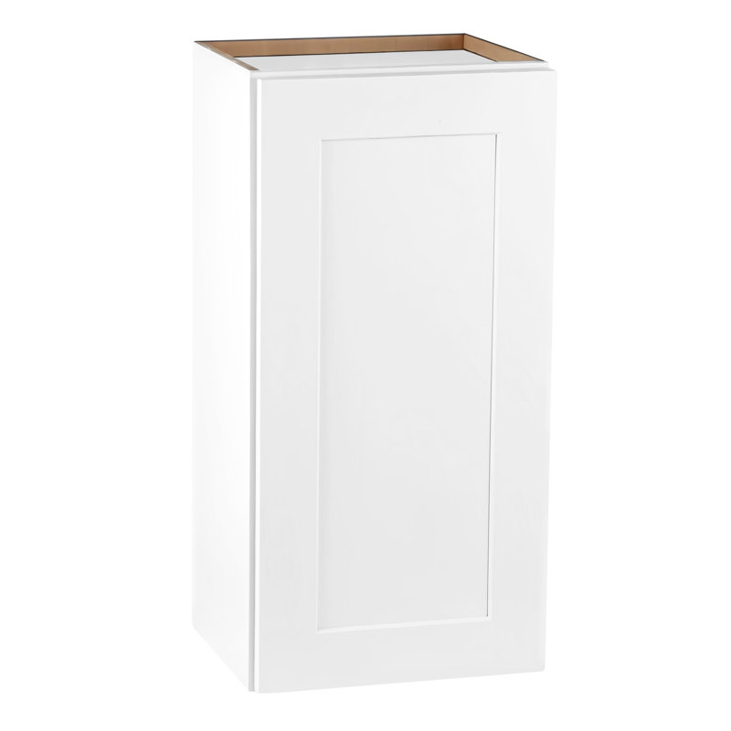 Armoire murale blanche à une porte en bois, étagères réglables, charnières à fermeture en douceur, étanches, pour le bureau, la cuisine, la buanderie, l 15 po x P 36 po H - mécanisme de fermeture solide, salle de bain,