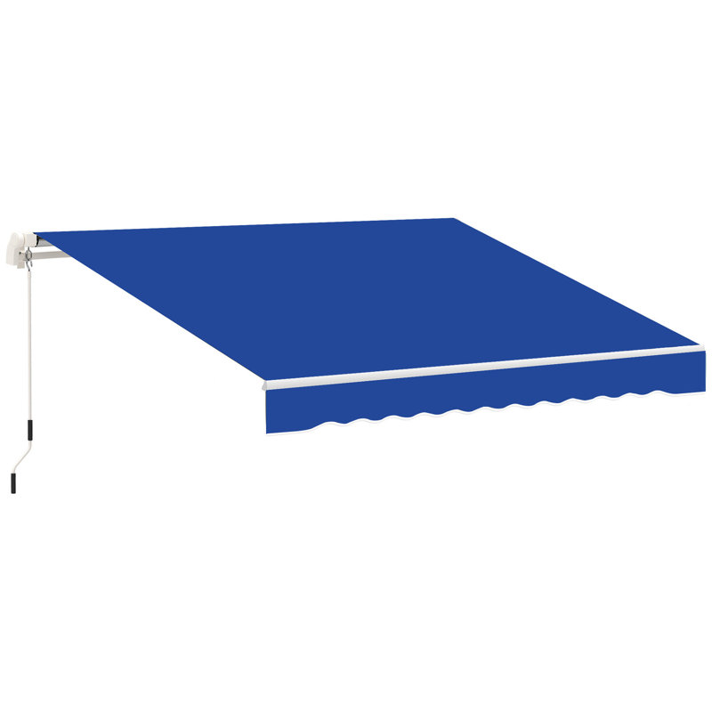 Outsunny 8' X 7' Patio Retractable Awning, Blue